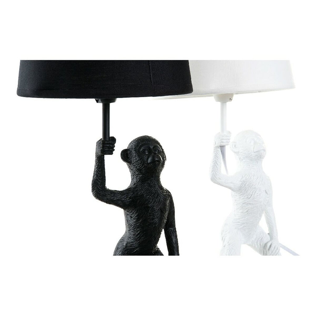 Desk lamp DKD Home Decor White Black Polyester Metal Resin 25W 220 V Monkey (2 pcs) (20 x 20 x 45 cm)-2
