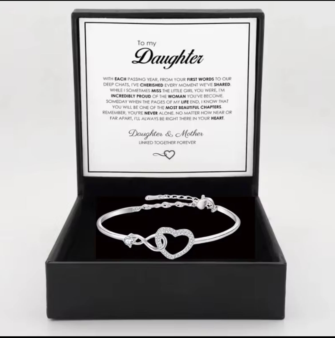 Bracelet Cœur Creux MF ITE – Symdangers avec Boîte Cadeau | Bijou Élégant pour Adulte, Cadeau Anniversaire Fille 2025