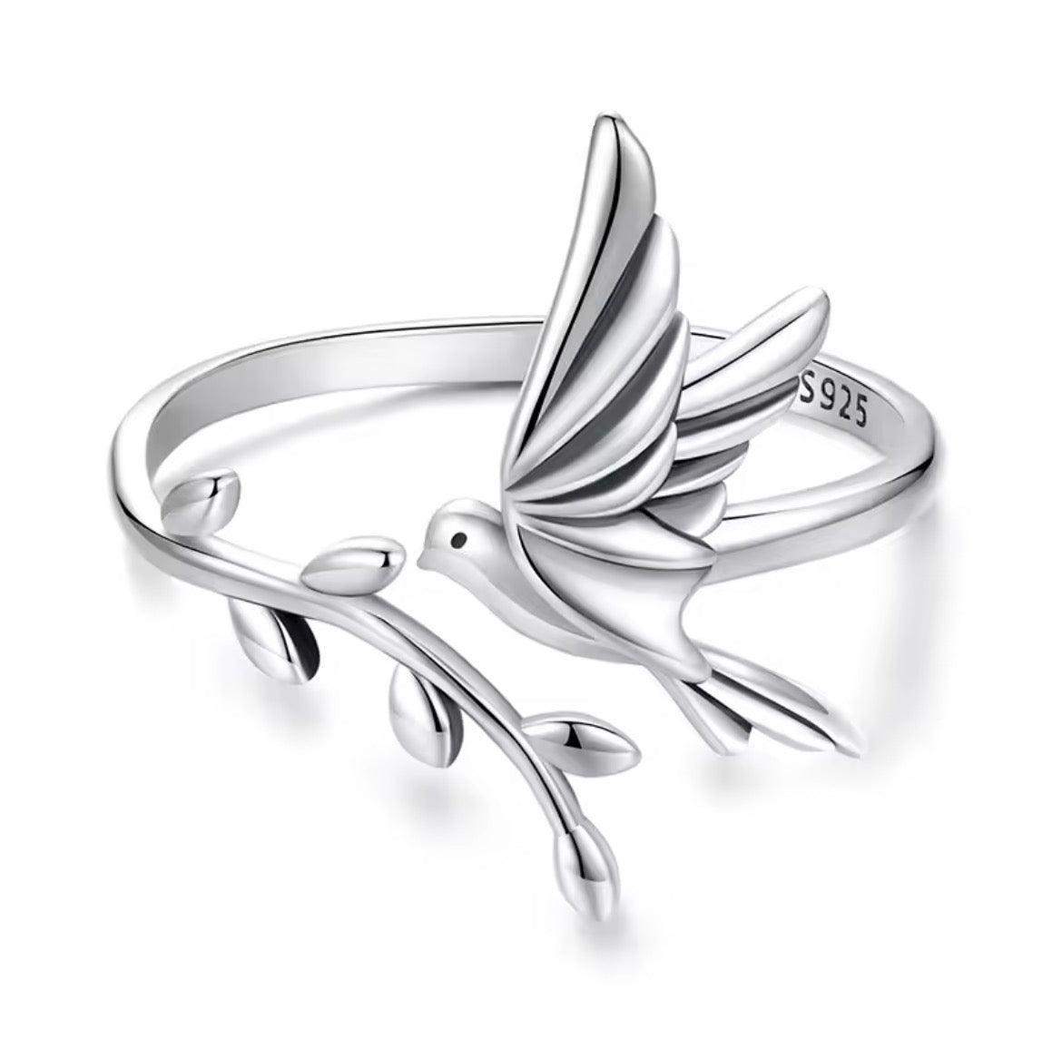 Bague Oiseau Envolé en Argent 925 – Design Nature Élégant