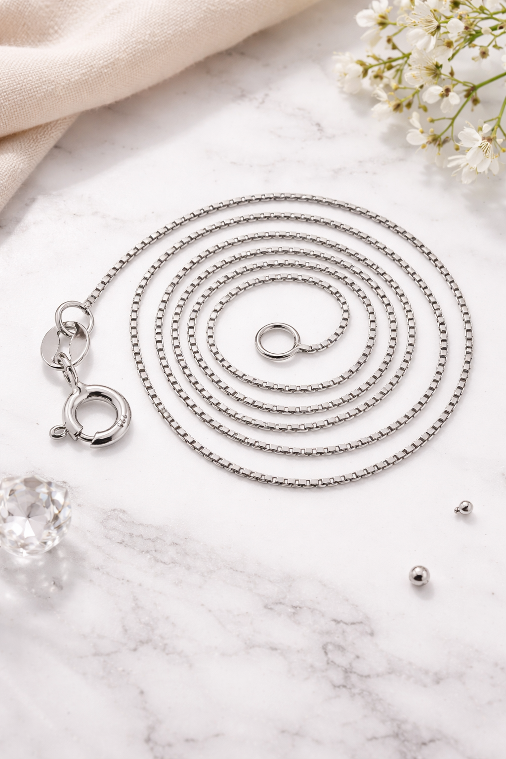 Chaîne en Argent 925 – Maille Carrée (Box Chain) Élégante & Intemporelle