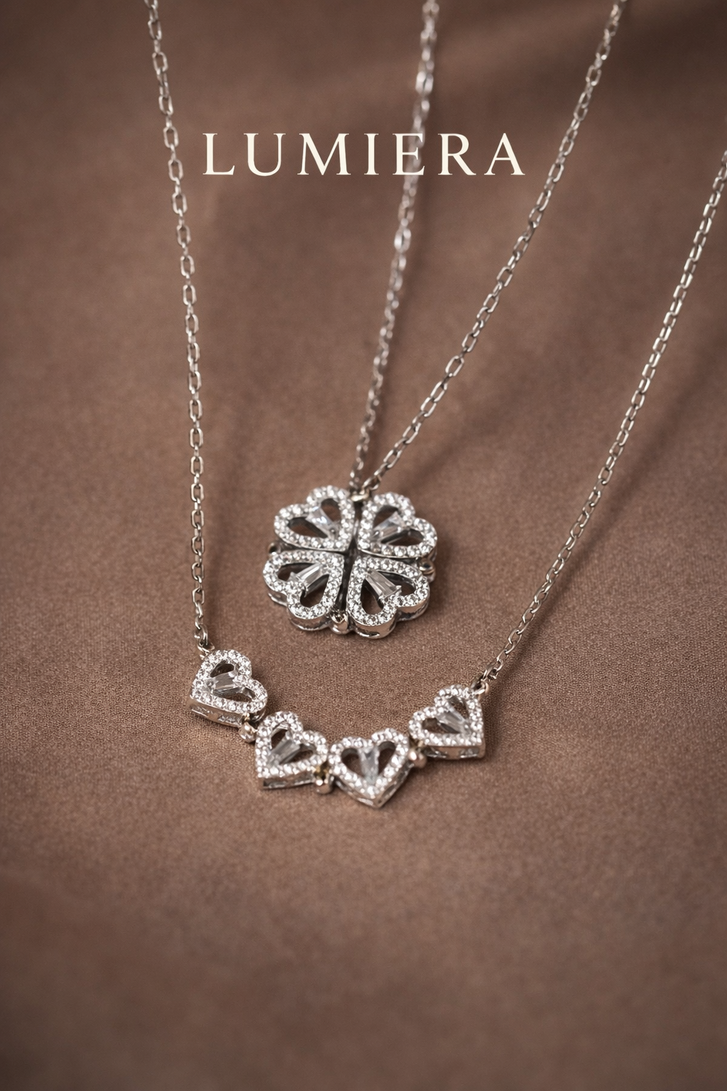 Collier Lumiera Cœurs Éternels – Élégance & Brillance Intemporelle