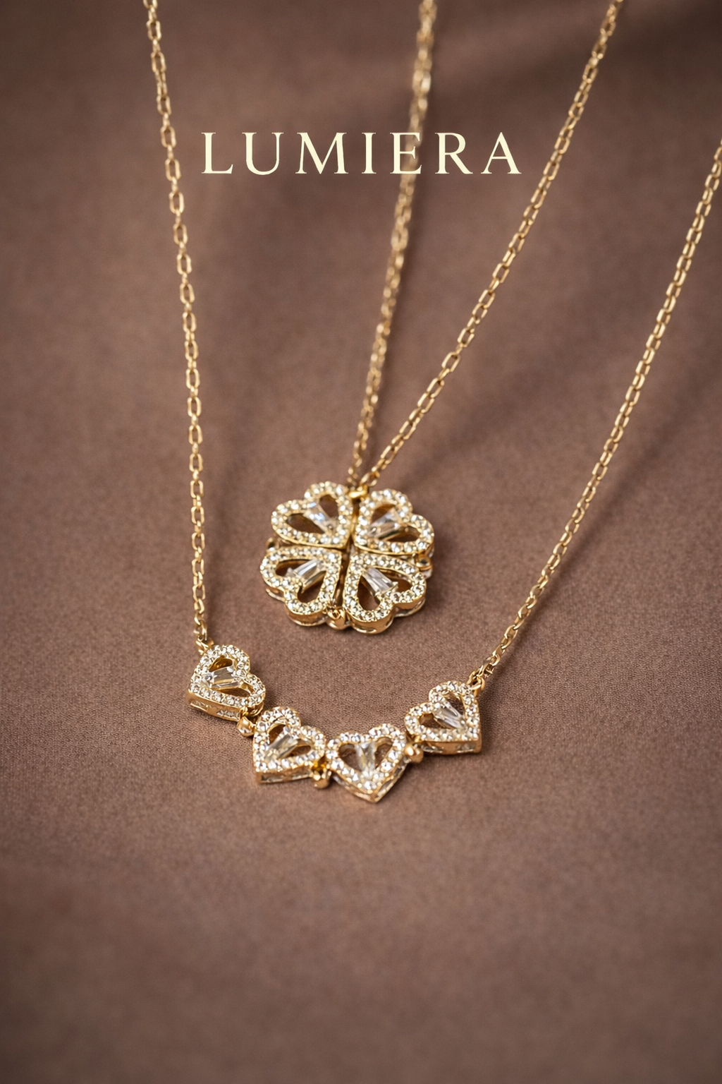 Collier Lumiera Cœurs Éternels – Élégance & Brillance Intemporelle