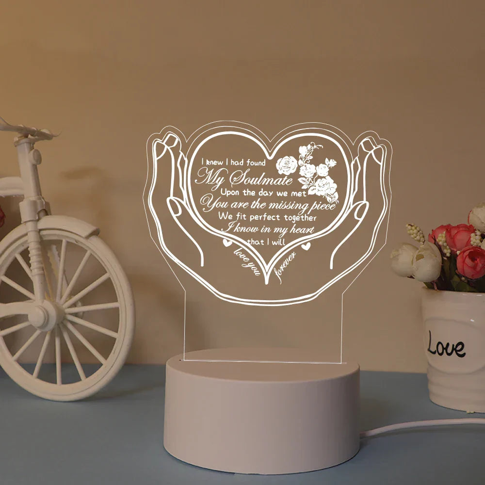 I Love You 3D Acrylic LED Night Light-1
