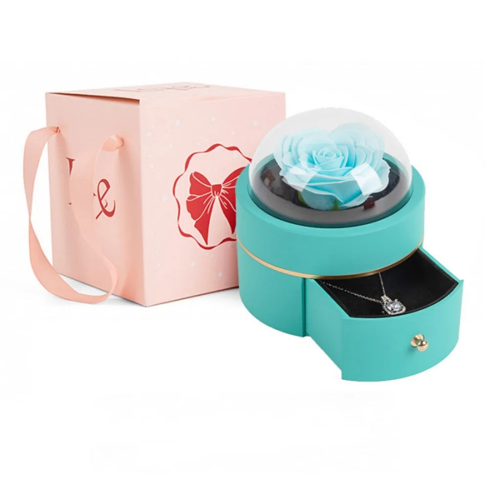 Boîte à bijoux Collier Boîte à bagues Sphérique pour anniversaire Noël Saint-Valentin