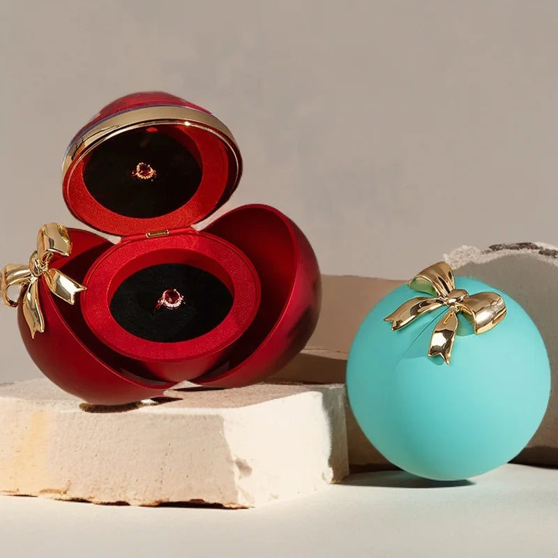 Boîte à bijoux Collier Boîte à bagues Sphérique pour anniversaire Noël Saint-Valentin