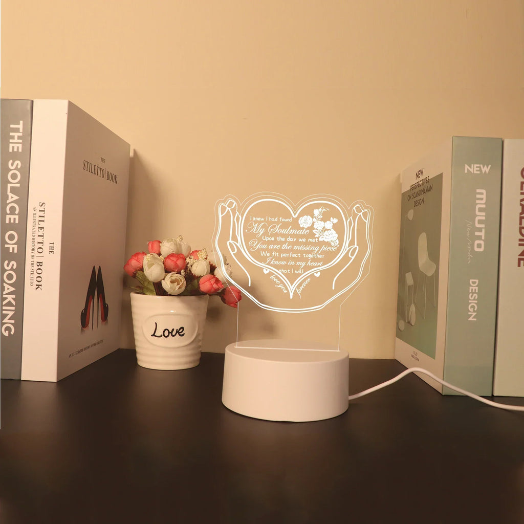 I Love You 3D Acrylic LED Night Light-3