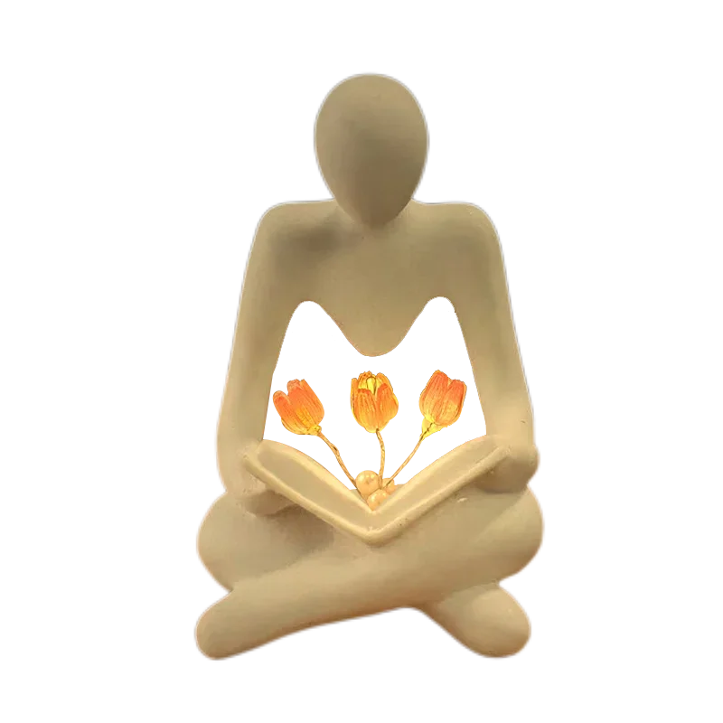 Elegance Illuminated: Abstract Figure Statue Lamp for Stylish Table Decor-0