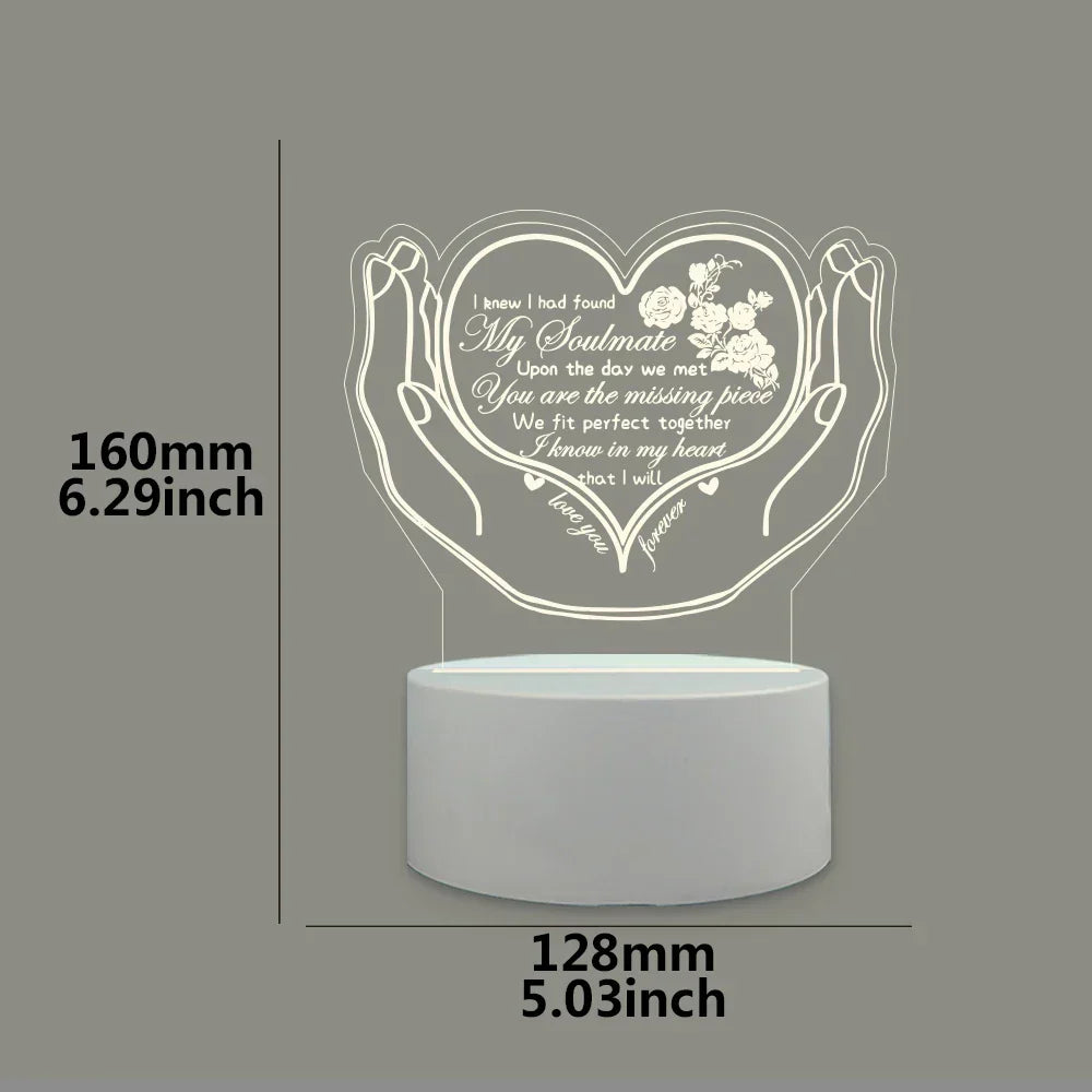I Love You 3D Acrylic LED Night Light-2