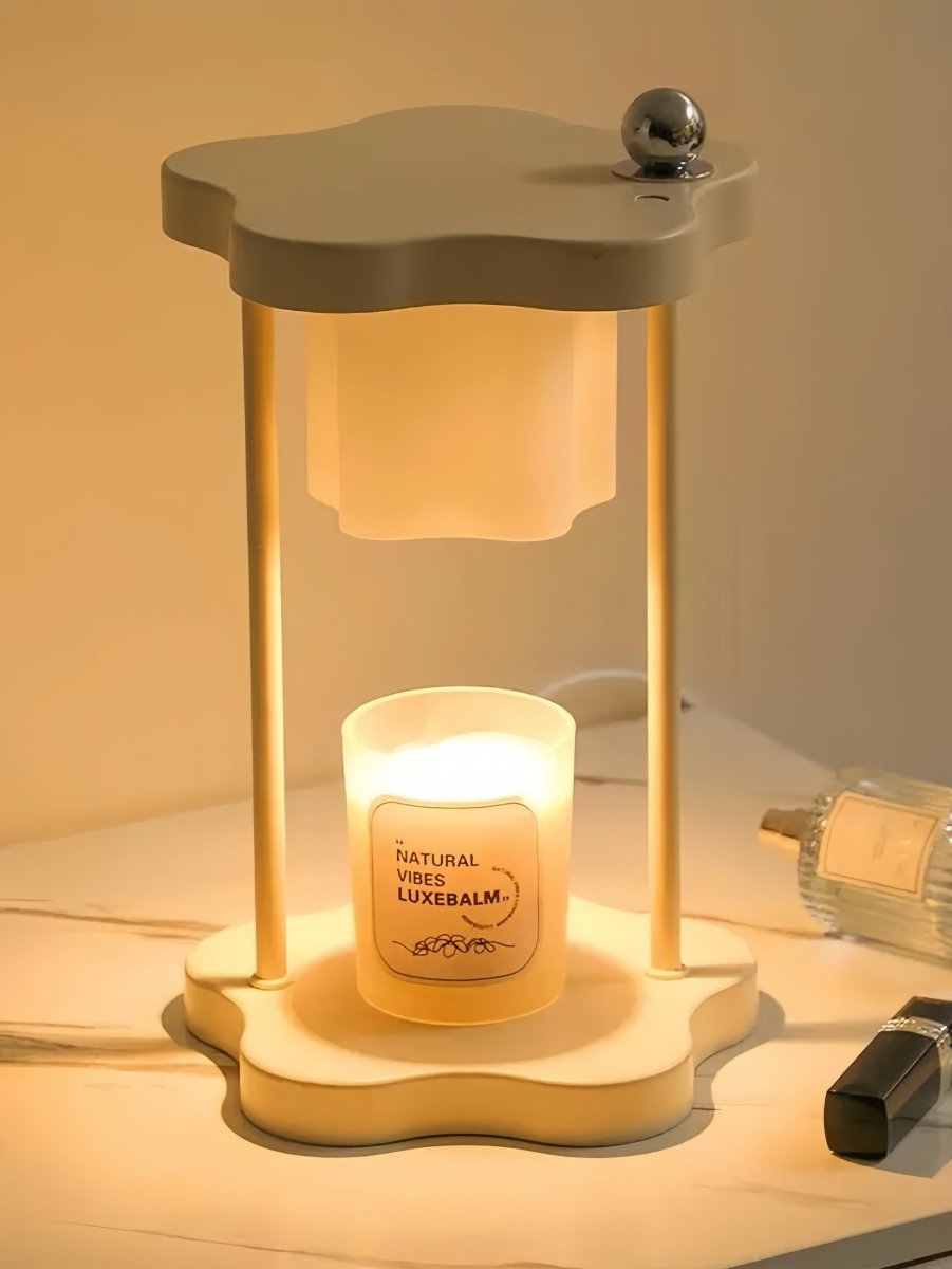 Cute Nordic Dimmable Petal Floral Candle Warmer Lamp With Timer-1