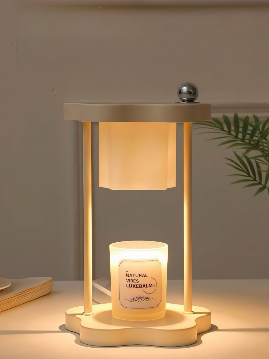 Cute Nordic Dimmable Petal Floral Candle Warmer Lamp With Timer-0
